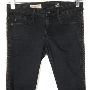 AG The Remi Ankle Studded Strip Sides Skinny Jeans